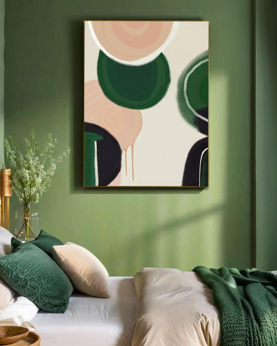 「Geometric Patterns02」Framed Canvas Print Wall Art 多彩抽象幾何圖案 裝飾畫客廳 玄關 臥室