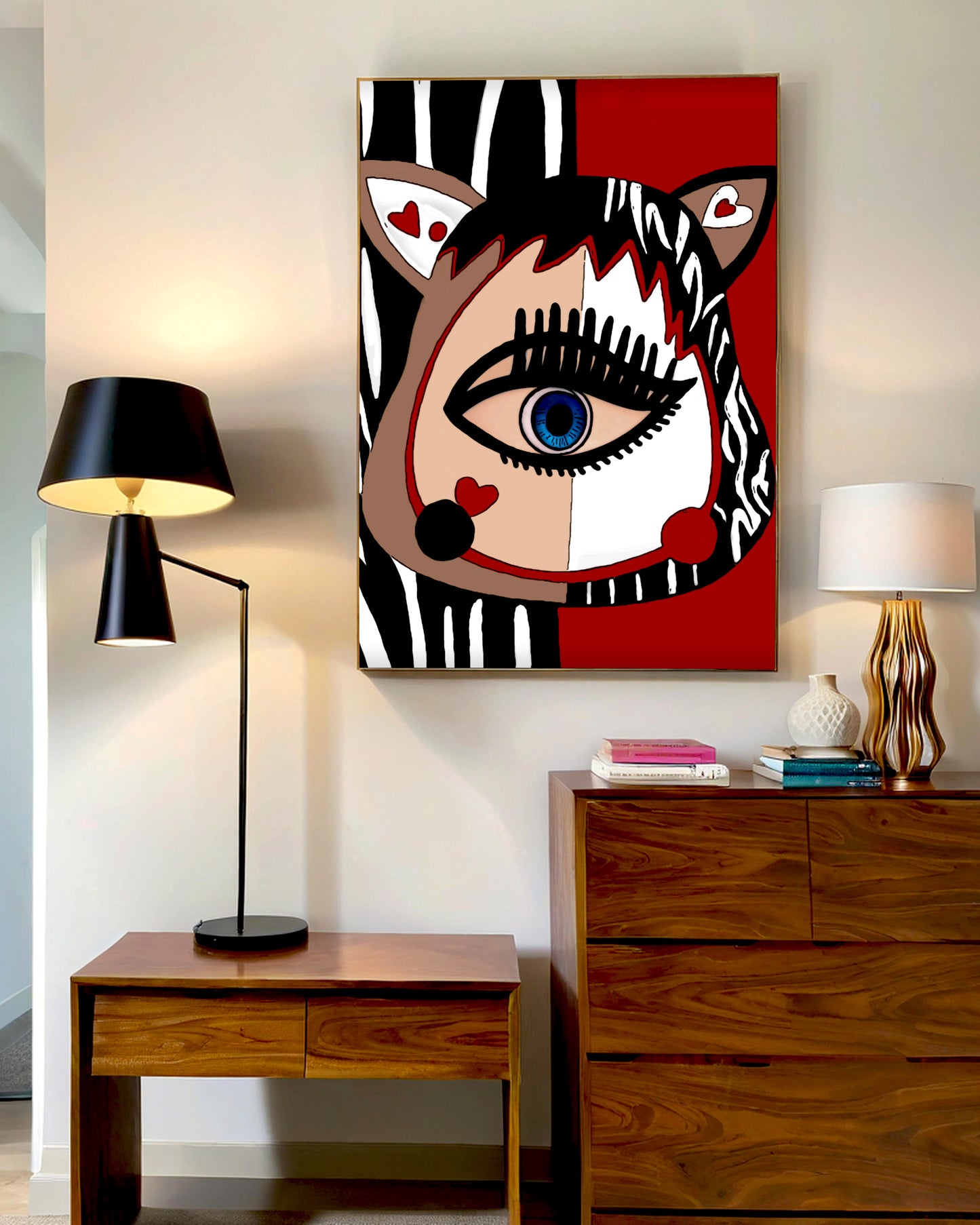 「Horse」Framed Canvas Print Wall Art 潮流十二生肖马 裝飾畫客廳 玄關 臥室
