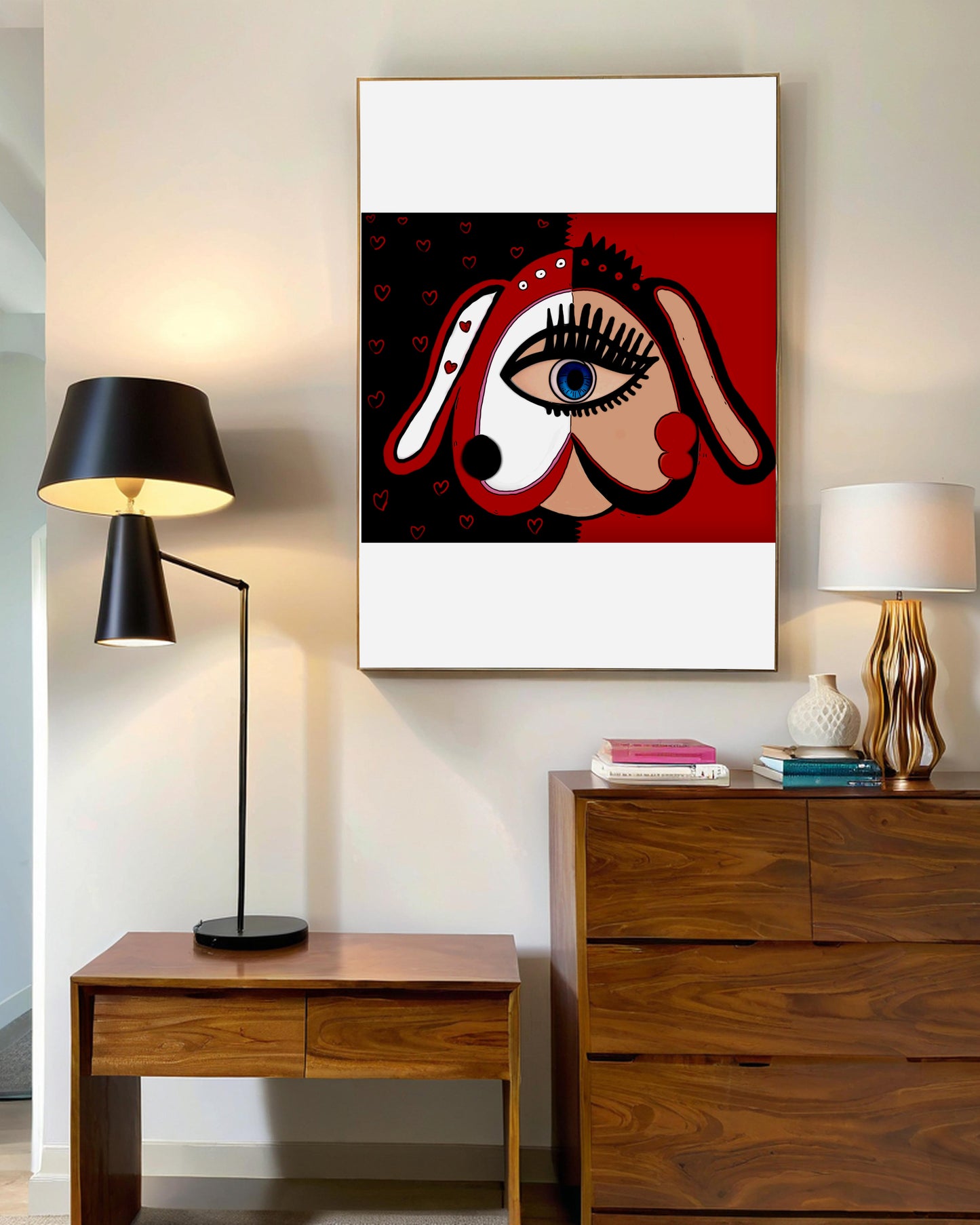 「Dog」Framed Canvas Print Wall Art 潮流十二生肖狗 裝飾畫客廳 玄關 臥室