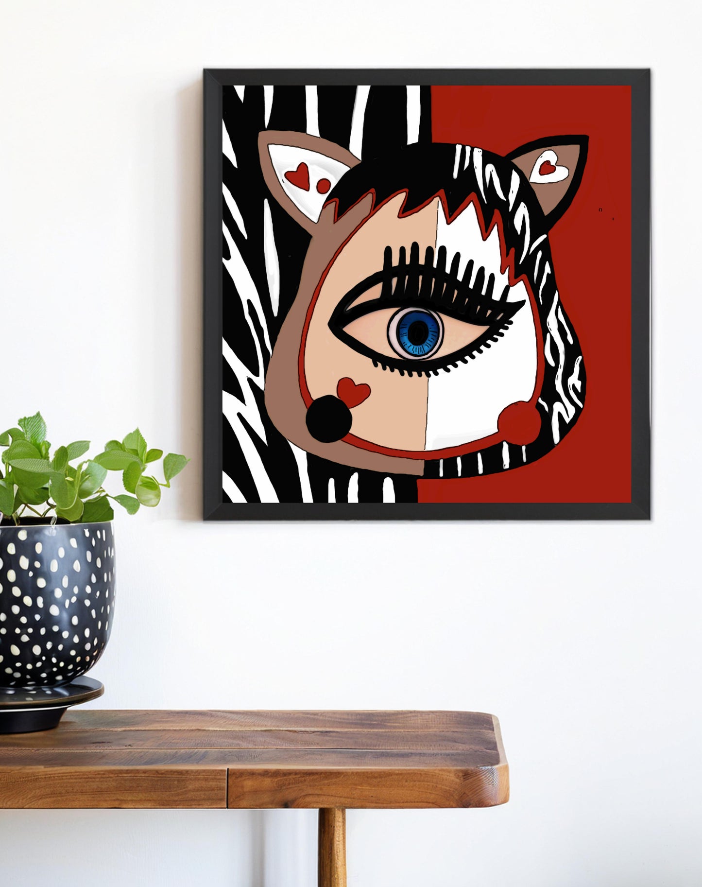「Horse」Framed Canvas Print Wall Art 潮流十二生肖马 裝飾畫客廳 玄關 臥室