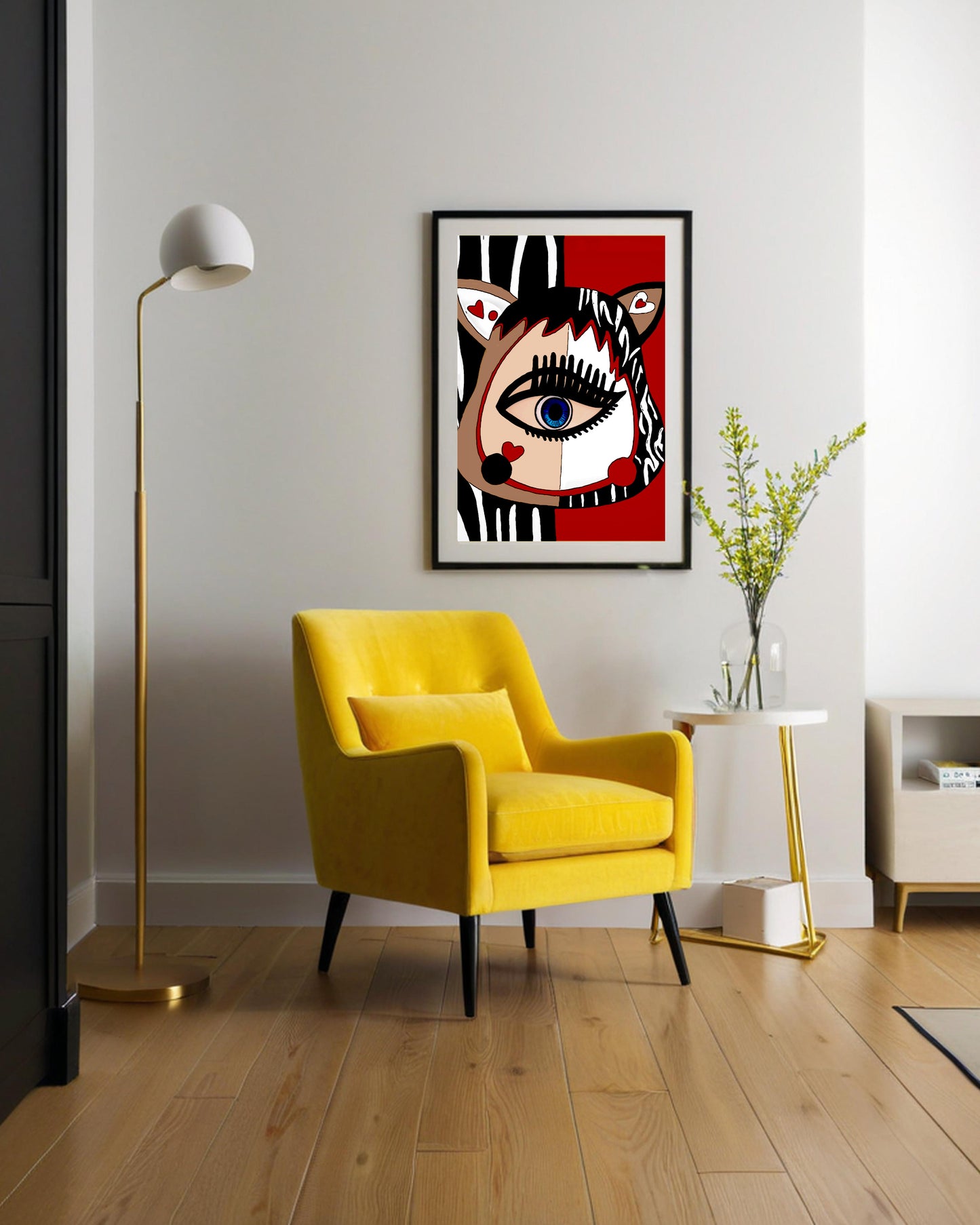 「Horse」Framed Canvas Print Wall Art 潮流十二生肖马 裝飾畫客廳 玄關 臥室