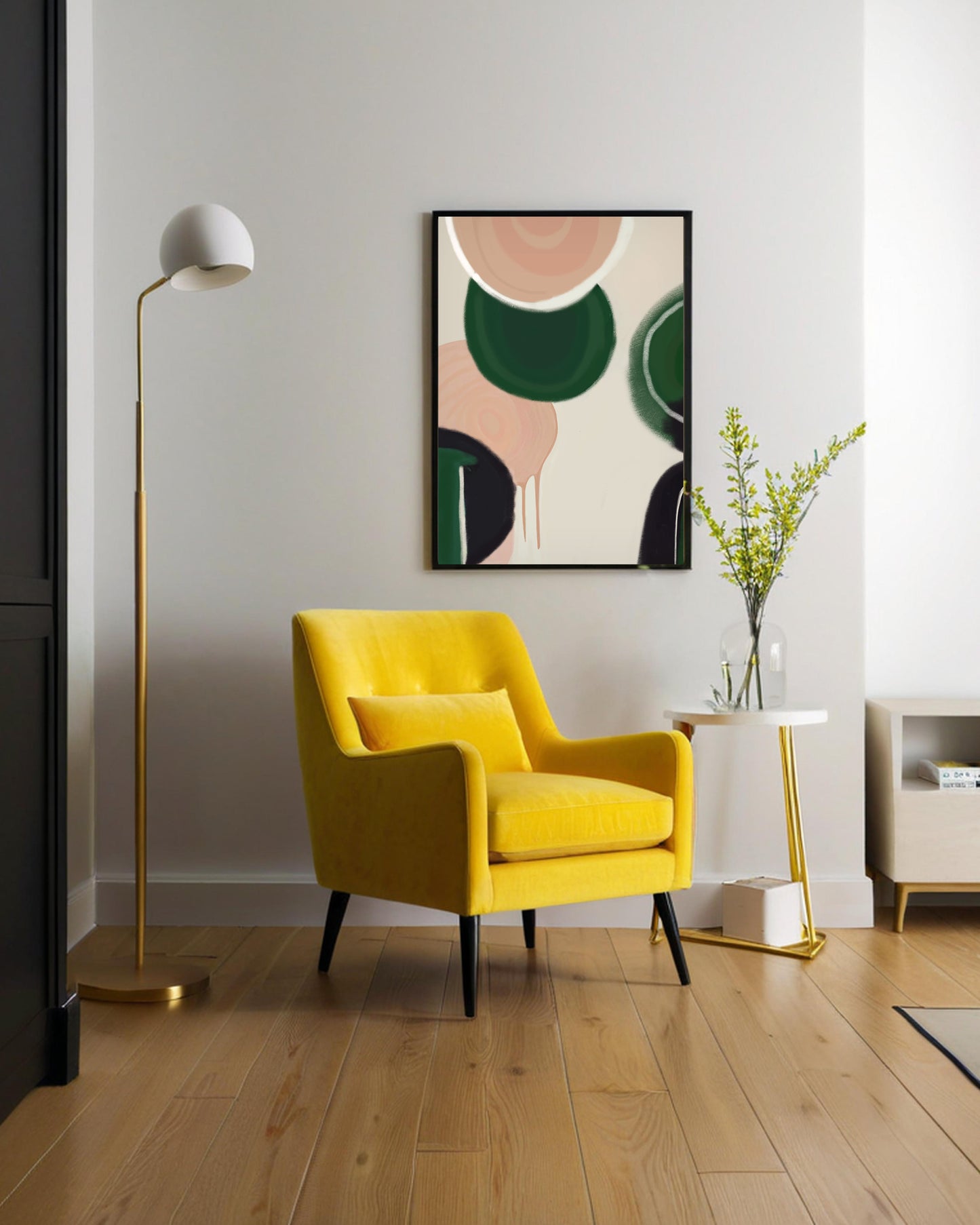 「Geometric Patterns02」Framed Canvas Print Wall Art 多彩抽象幾何圖案 裝飾畫客廳 玄關 臥室