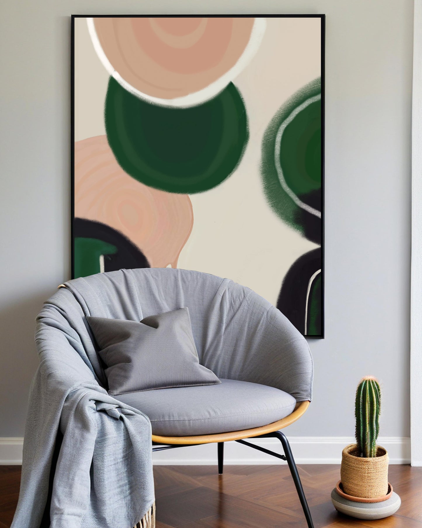 「Geometric Patterns02」Framed Canvas Print Wall Art 多彩抽象幾何圖案 裝飾畫客廳 玄關 臥室