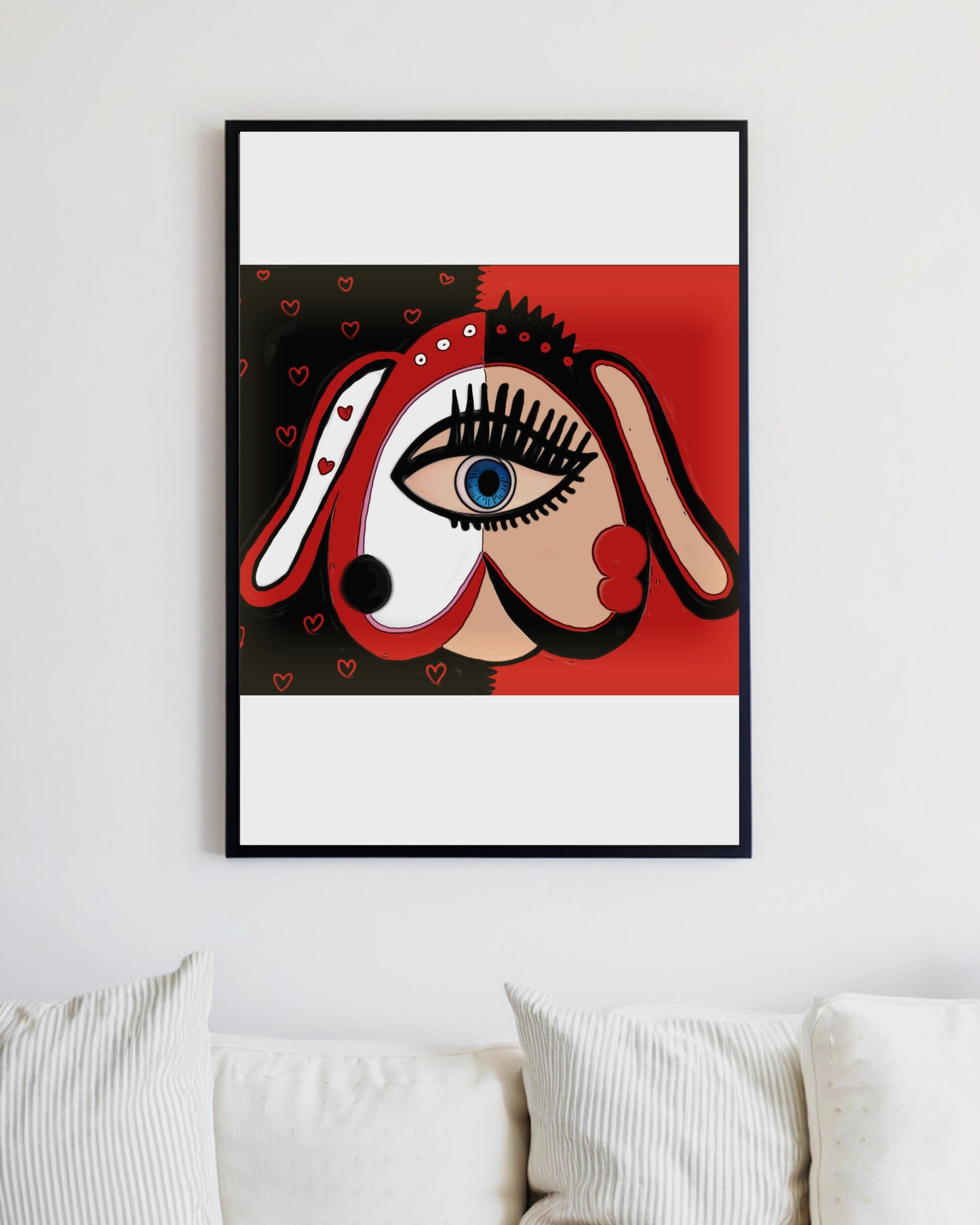 「Dog」Framed Canvas Print Wall Art 潮流十二生肖狗 裝飾畫客廳 玄關 臥室