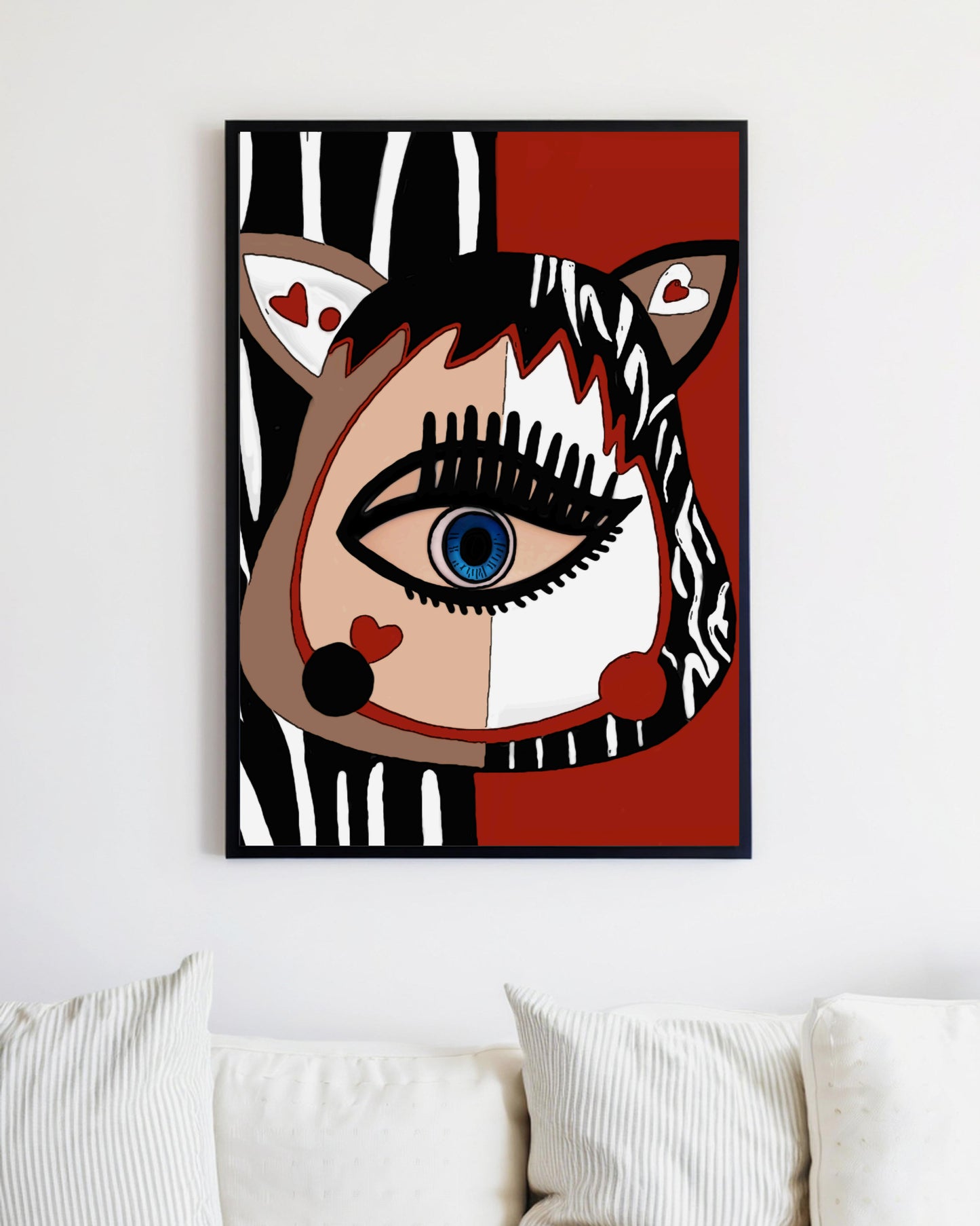 「Horse」Framed Canvas Print Wall Art 潮流十二生肖马 裝飾畫客廳 玄關 臥室