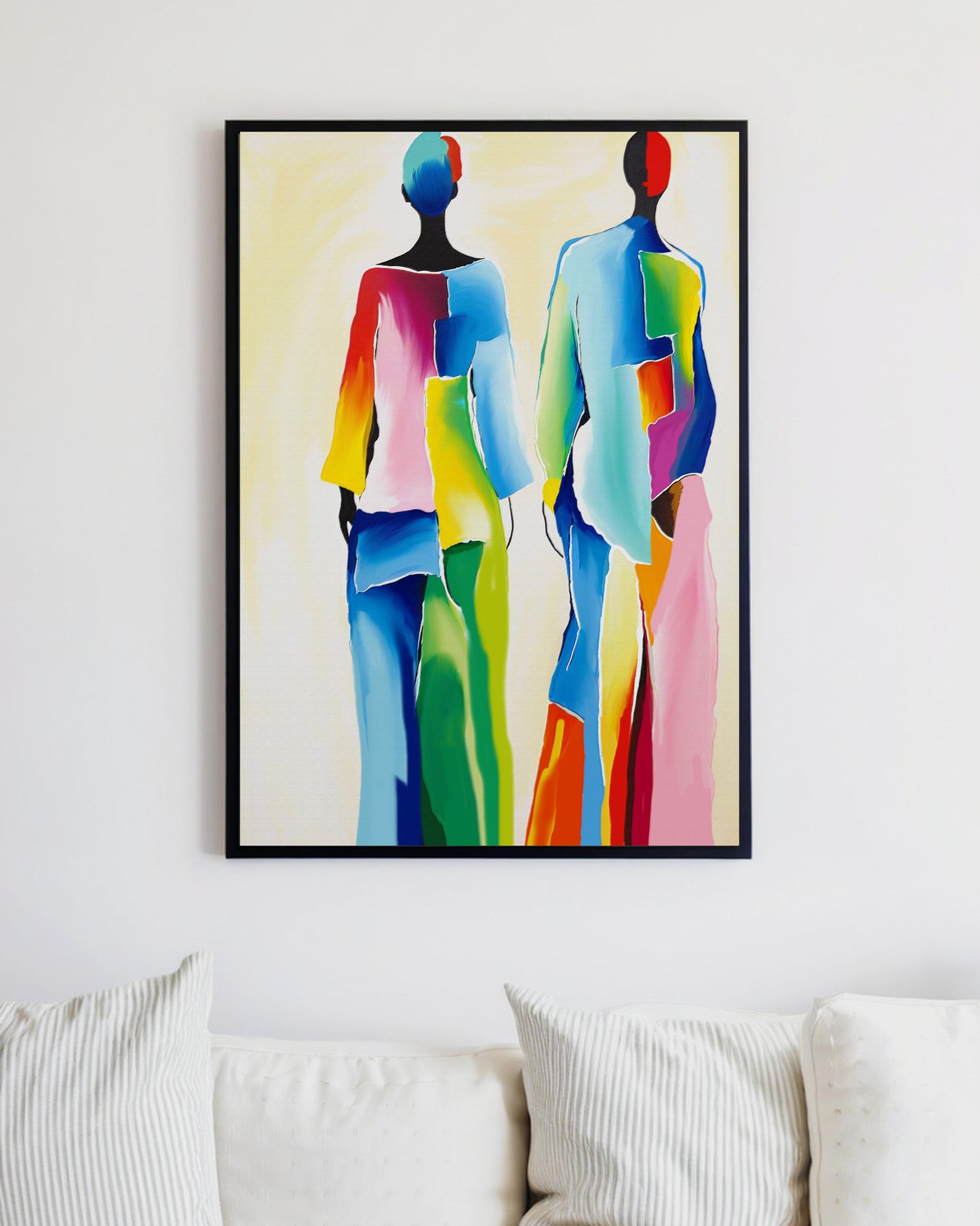 「Abstract Figures05」Framed Canvas Print Wall Art 現代潮流抽像人物畫 裝飾畫客廳 玄關 臥室