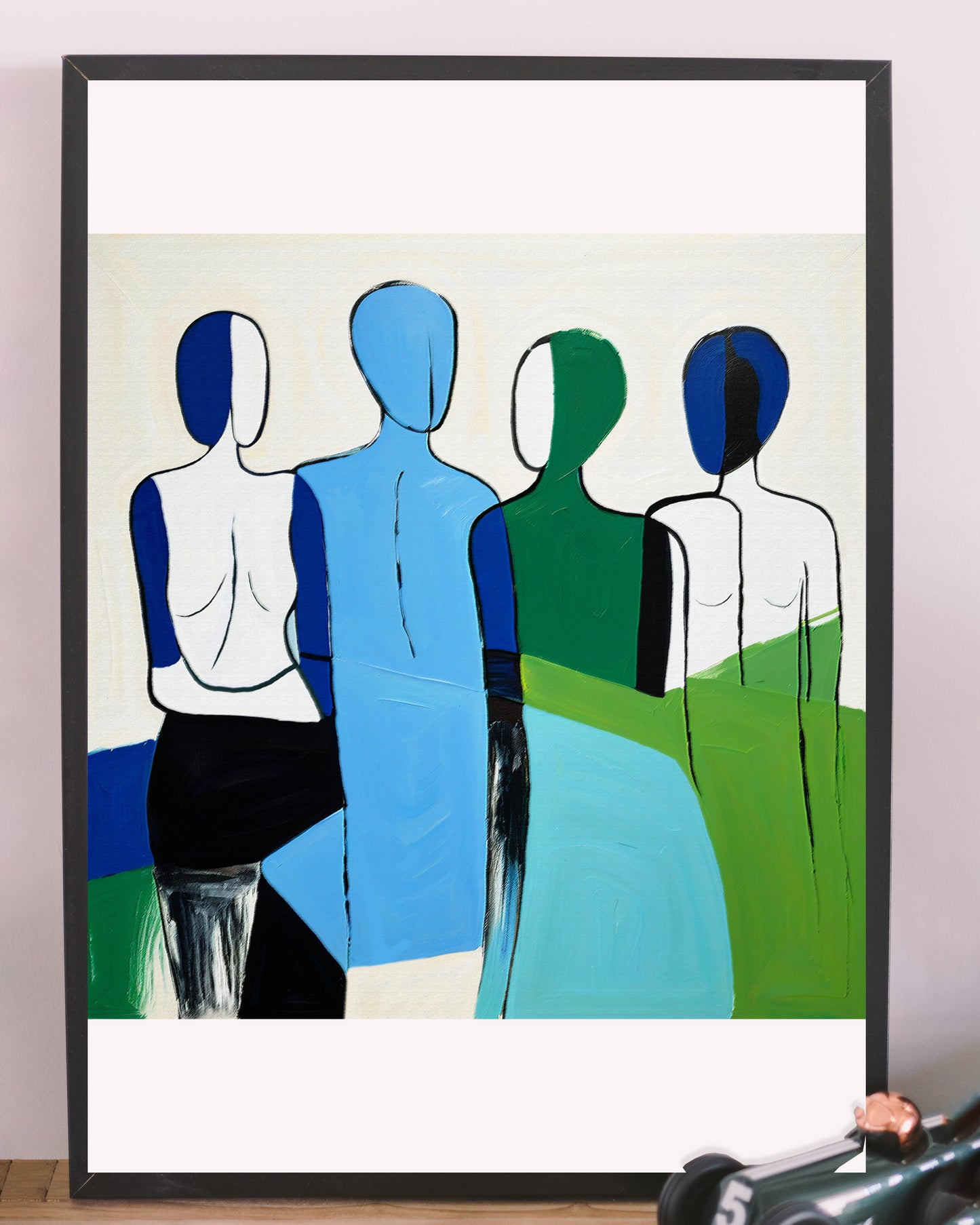 「Abstract Figures06」Framed Canvas Print Wall Art 現代潮流抽像人物畫 裝飾畫客廳 玄關 臥室