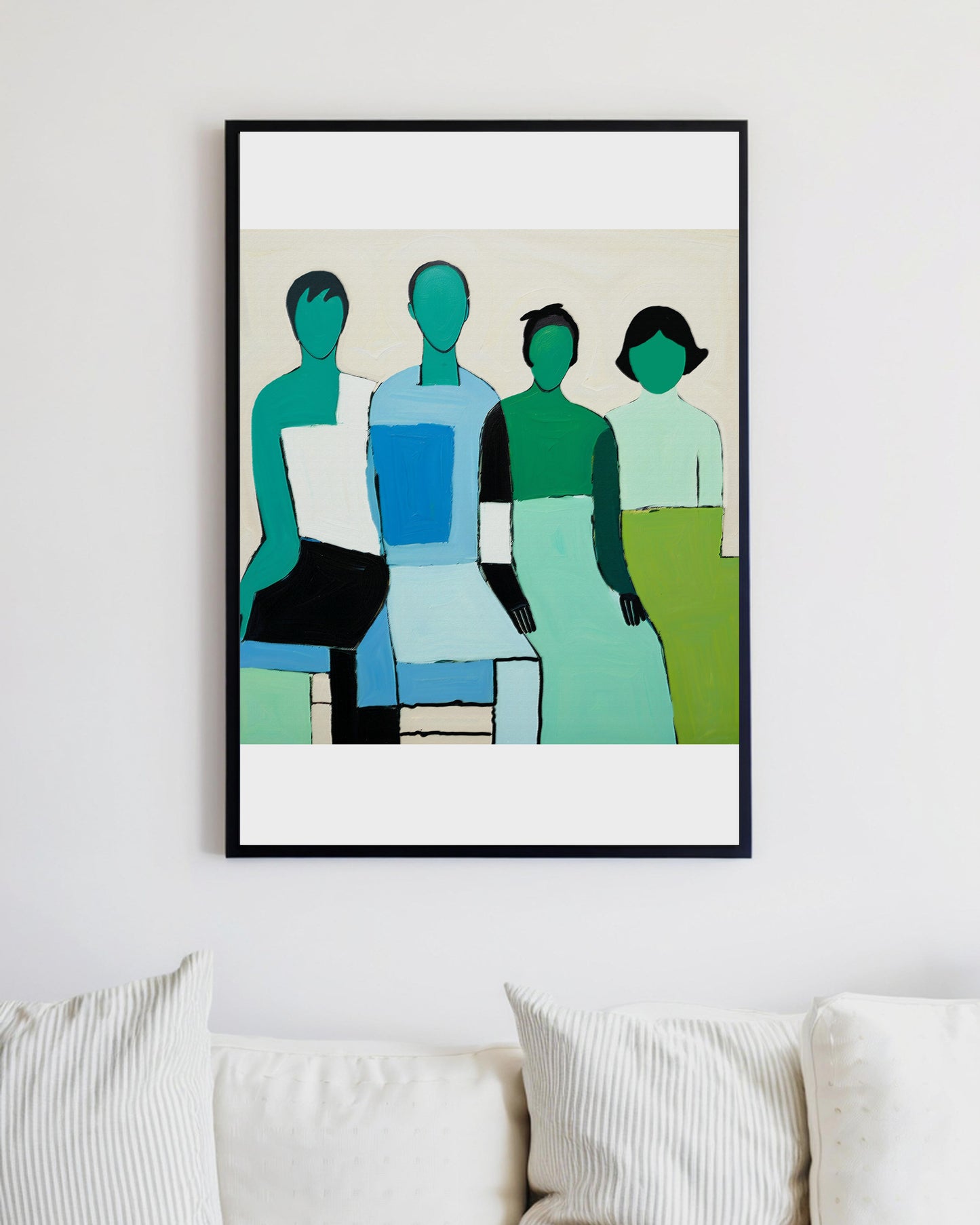 「Abstract Figures07」Framed Canvas Print Wall Art 現代潮流抽像人物畫 裝飾畫客廳 玄關 臥室