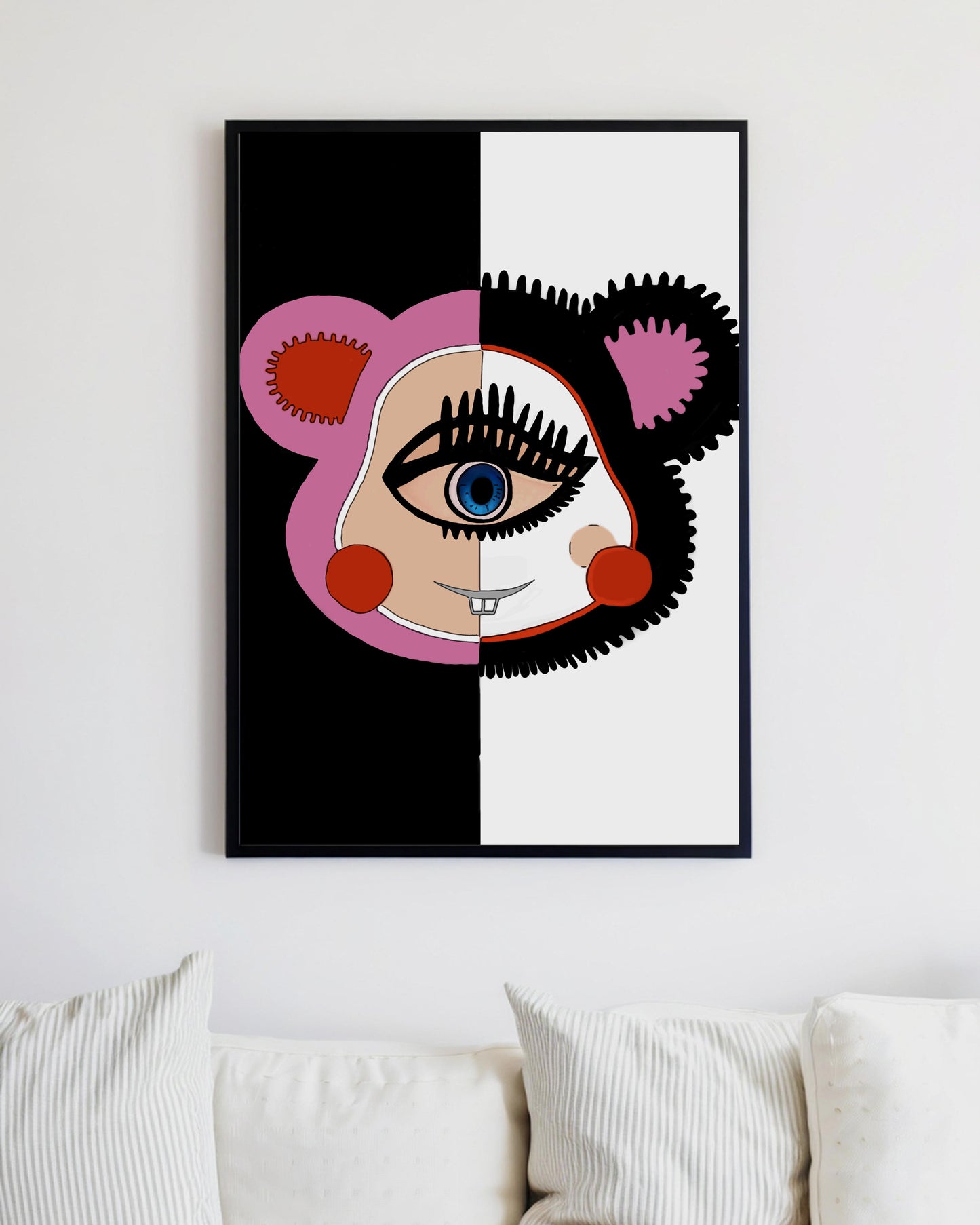 「Rat」Framed Canvas Print Wall Art 潮流十二生肖鼠裝飾畫客廳 玄關 臥室